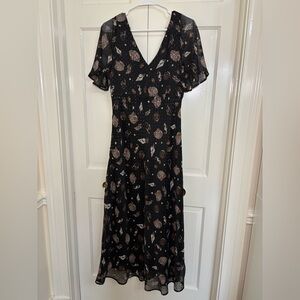 LOFT Black and Brown Seashell Maxi Dress